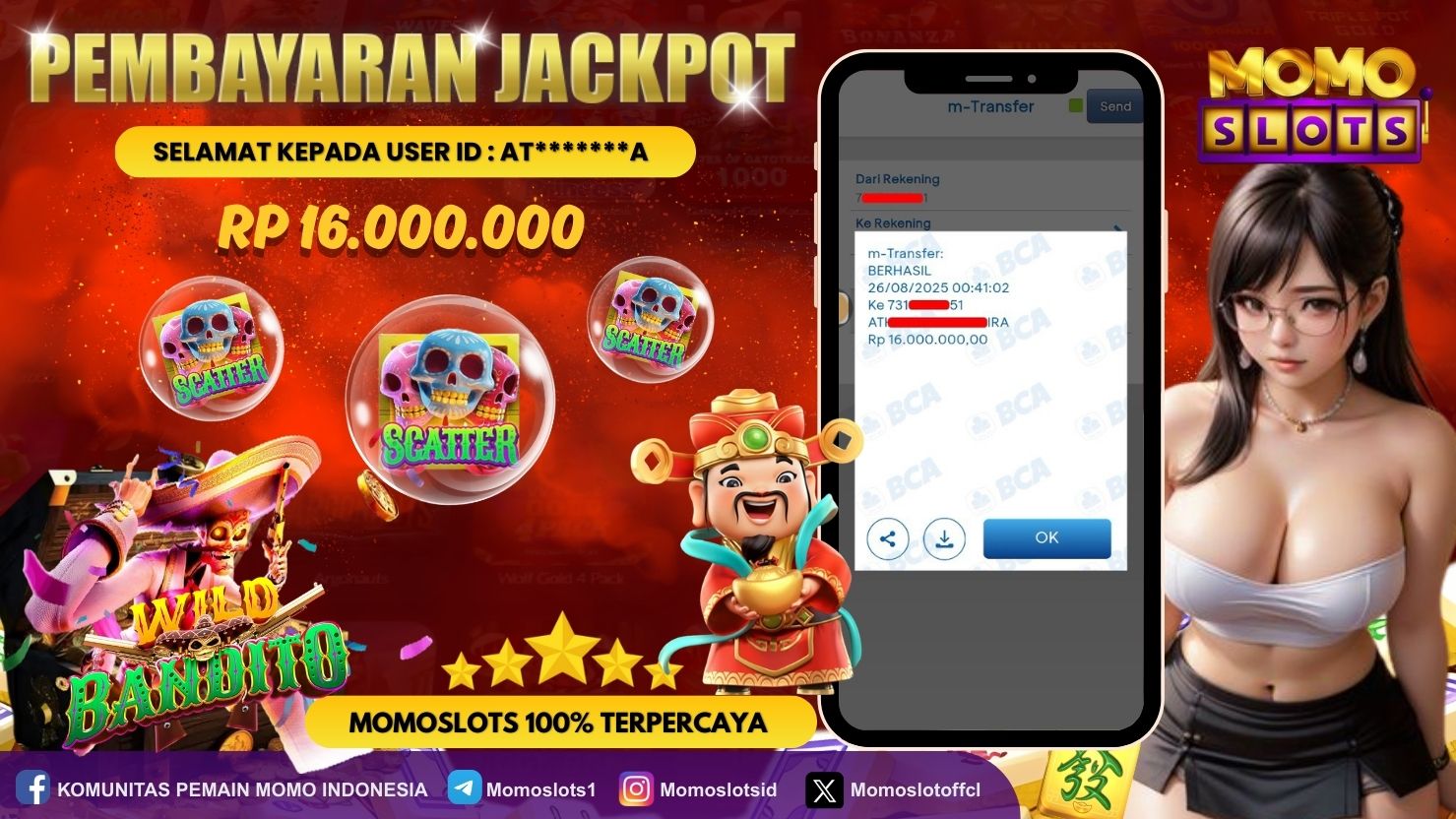 MOMOSLOTS JACKPOT SLOT WILD BANDITO